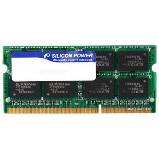 Модуль пам'яті для ноутбука SoDIMM DDR3 4GB 1600 MHz Silicon Power (SP004GBSTU160N01 / SP004GBSTU160V01) - зображення 1