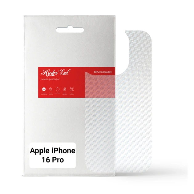 Пленка защитная Armorstandart for Back Panel Apple iPhone 16 Pro Carbone Transparent (ARM79611) - изображение 1