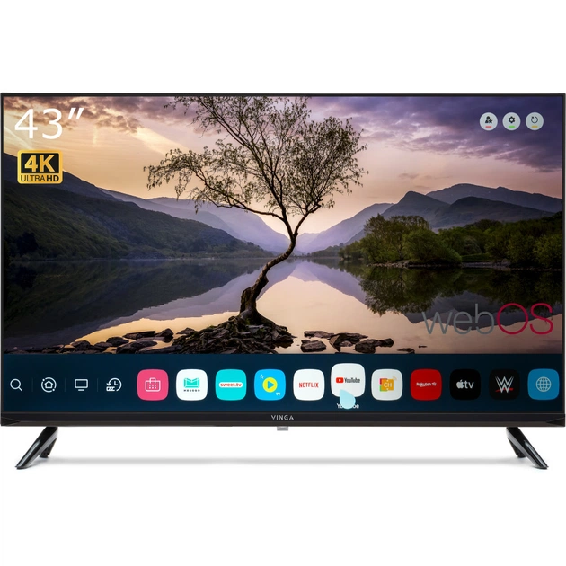 Телевізор Vinga S43UHD25BWEB - зображення 1