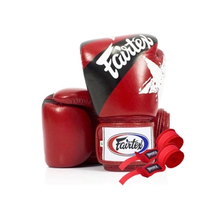 Боксерські рукавички Fairtex BGV1 Nation Print Red 12 унцій (бинти в комплекті) (BGV1_Print_12oz_Red) зображення 1