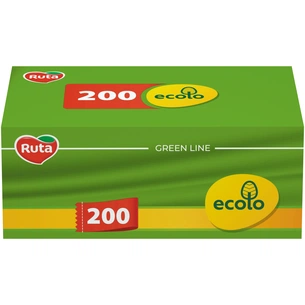 Серветки косметичні Ruta Ecolo Білі 2 шари 200 шт. (4820023748576) зображення 1