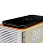 Настільний годинник Technoline з радіо WT487 Wireless Mobile Charging White/Brown (DAS302715) - зменшене зображення 4