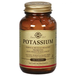 Мінерали Solgar Калій, Potassium, 99 мг, 100 таблеток (SOL02260) зображення 1