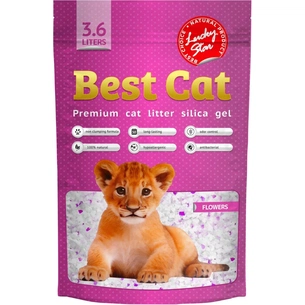 Наповнювач для туалету Best Cat Силікагелевий Pink Flowers 3.6 л (4820281500299) зображення 1