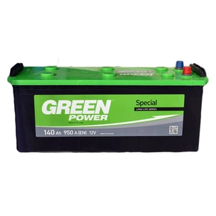 Акумулятор автомобільний GREEN POWER 140Ah збоку (+/-) (000022365) зображення 1