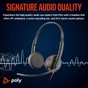 Навушники Poly BlackWire C3225 USB-C HS Stereo +3.5mm Plug +USB-C/A Adapter (Bulk) Black (8X229A6) - зменшене зображення 3
