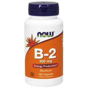 Вітамін Now Foods Рибофлавін, B-2, 100 мг, 100 капсул (NOW-00447) зображення 1