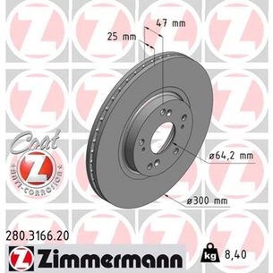 Гальмівний диск ZIMMERMANN 280.3166.20 зображення 1