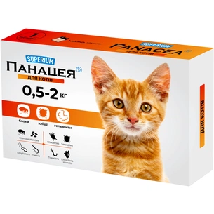 Таблетки для тварин Superium Панацея для котів 0.5-2 кг (4823089348766) зображення 1