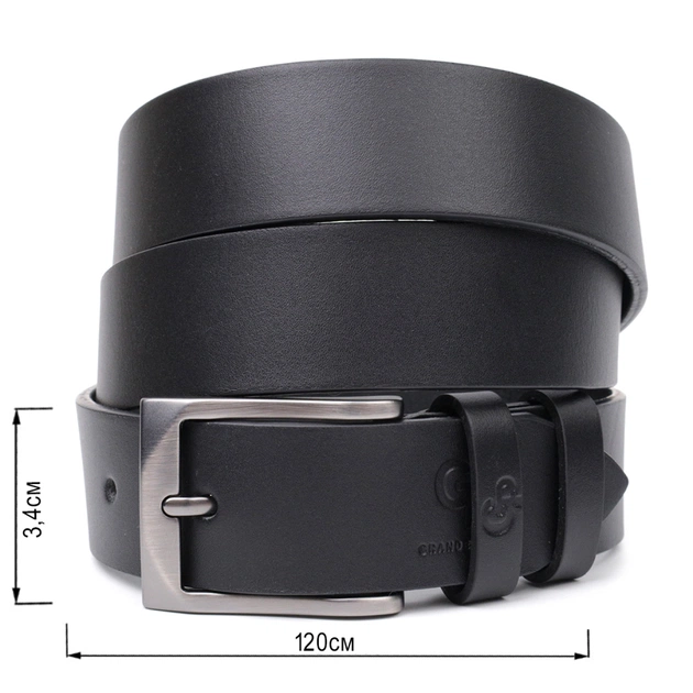 Ремінь Grande Pelle Шкіряний Чорний (11690) - зображення 3
