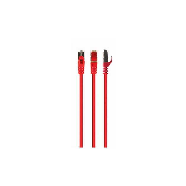 Патч-корд 10м S/FTP Cat 6A CU LSZH red Cablexpert (PP6A-LSZHCU-R-10M) - изображение 1