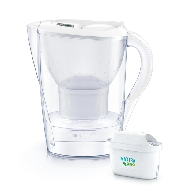 Фільтр-глечик Brita Marella Memo MXPro 2.4л (1.4л води) з фільтр-картриджем 3шт, білий (1052791) - picture 1