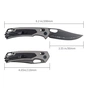 Ніж SRM Retriever 9203-AK, Black G10/Aluminium, Black Stonewash (9203-AK2) - зменшене зображення 10