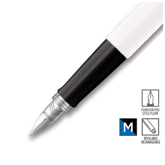 Ручка пір'яна Parker JOTTER 17 Original White CT FP M блистер (15 016) - изображение 3