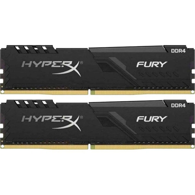 Модуль пам'яті для комп'ютера DDR4 32GB (2x16GB) 2666 MHz Fury Black Kingston Fury (ex.HyperX) (HX426C16FB4K2/32) - изображение 1