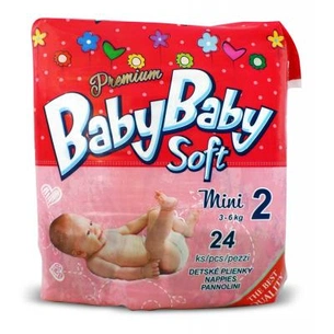 Підгузки BabyBaby Soft Premium Mini 2 (3-6 кг) 24 шт (8588004865501) зображення 1