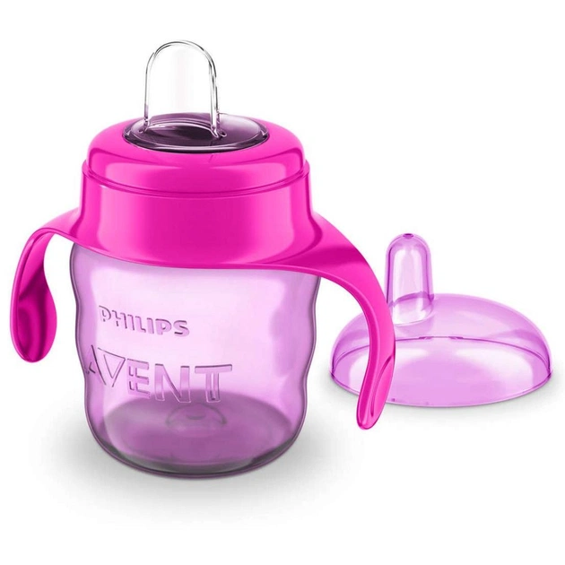 Поїльник-непроливайка Philips AVENT з м'яким носиком 200 мл рожевий, 6 міс+ (SCF551/03) - picture 3