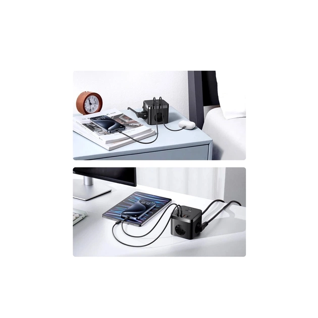 Мережевий фільтр живлення Baseus PowerCombo Cube Power Strip (E00066400117-00) - picture 10