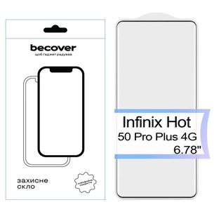 Скло захисне BeCover EDGE Infinix Hot 50 Pro Plus 4G Black (713582) зображення 1