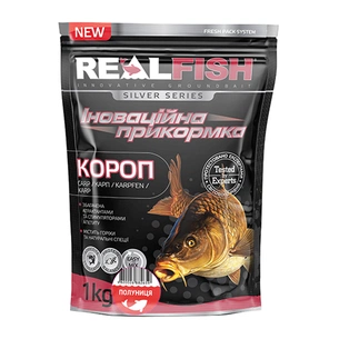 Прикормка Real Fish Silver Series Короп Полуниця 1kg (809.00.27) зображення 1