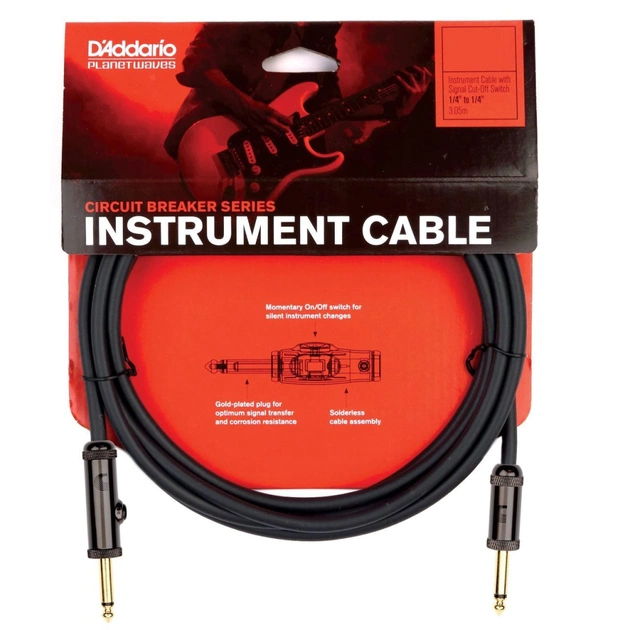 Інструментальний кабель D'Addario Curcuit Breaker Momentary Mute 3m (PW-AG-10) - изображение 5
