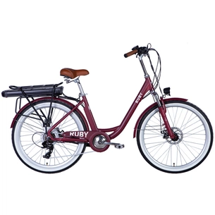 Електровелосипед Dorozhnik eRUBY AM 26" 17" 36B 17.5А*г AL 2024 Темно-червоний (ELB-D-26-188) зображення 1