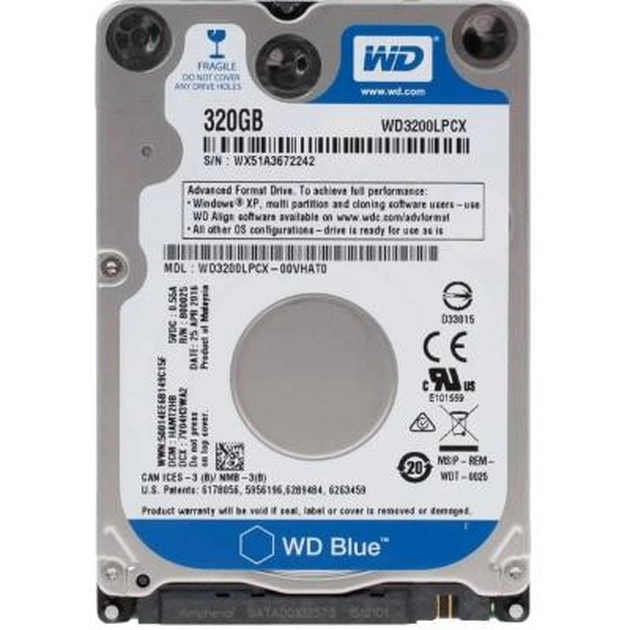Жорсткий диск для ноутбука 2.5" 320GB WD (#WD3200LPCX-FR#) - изображение 1