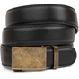 Ремінь Vintage Чоловічий з латунною пряжкою Чорний (20310) - зменшене зображення 1