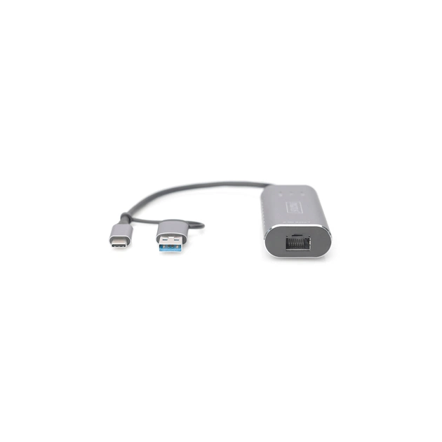 Перехідник USB-C + USB 3.0 to RJ45 2500Mbps Ethernet Digitus (DN-3028) - picture 5