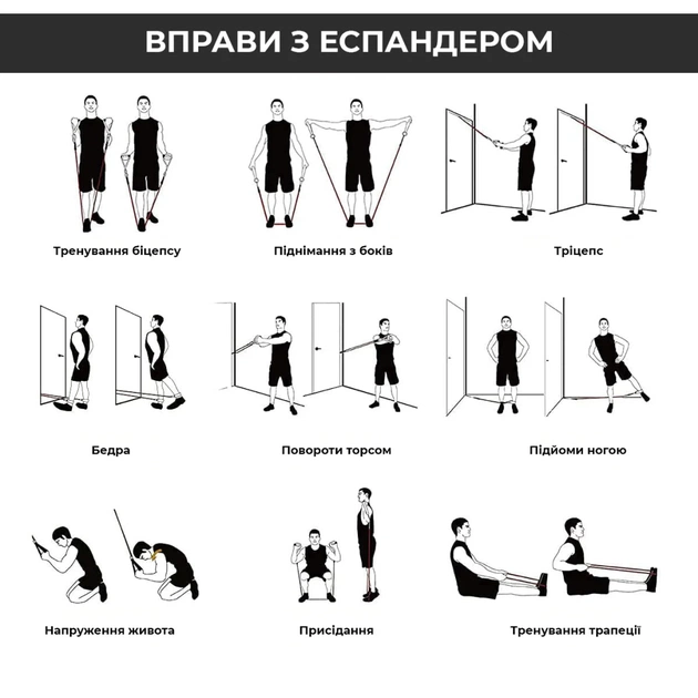 Еспандер Power System PS-4099 Total Expander Set 5 шт (4099MX-0) - изображение 9