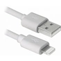 Дата кабель USB 2.0 AM to Lightning 1.0m ACH01-03BH white Defender (87479) - уменьшенное изображение 1