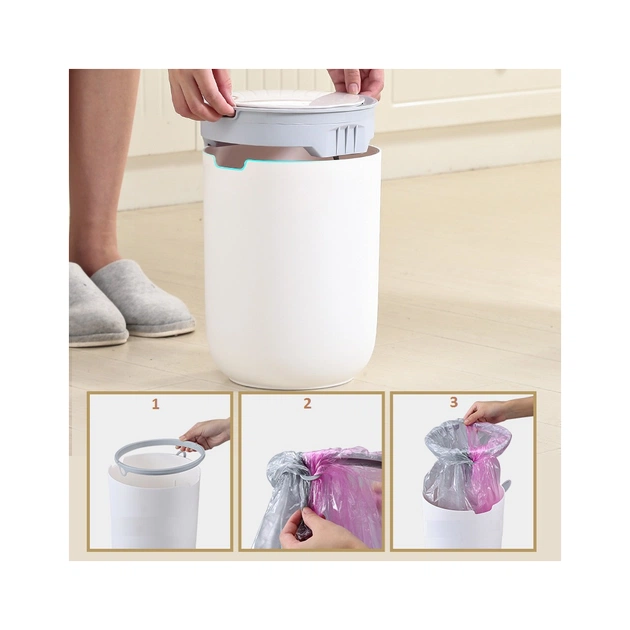 Контейнер для сміття JAH Waterproof Сенсорний Сірий 8 л (20256) - picture 9