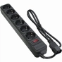 Мережевий фільтр живлення Patron 1 m3*1mm2 (SP-1063U) 6 розеток BLACK (EXT-PN-SP-1063U) - зменшене зображення 1