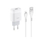 Зарядний пристрій HOCO C72A Glorious USB + cable Lightning 10.5W White (6931474712998) - зменшене зображення 1