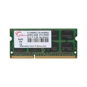 Модуль пам'яті для ноутбука SoDIMM DDR3 4GB 1066 MHz G.Skill (F3-8500CL7S-4GBSQ) зображення 1