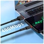 Дата кабель USB 2.0 AM to USB-C 1.0m 2.4А black ColorWay (CW-CBUC064-BK) - зменшене зображення 8