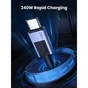 Дата кабель USB-C to USB-C 2.0m PD3.1 240W L513 gray Ugreen (45068) - уменьшенное изображение 2