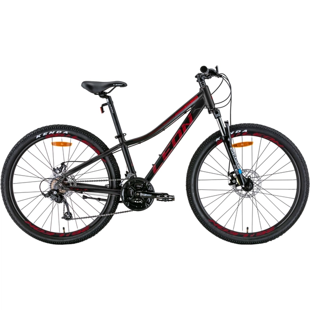 Велосипед Leon 26" Super Junior AM DD рама-13" 2022 Black/Red (OPS-LN-26-094) - изображение 1
