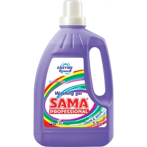 Гель для прання Sama Professional для прання кольорових і білих тканин 1.5 кг (4820020267247) зображення 1