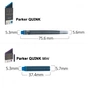 Чорнило для пір'яних ручок Parker Картриджі Quink Mini /6шт чорний (11 510BK) - зменшене зображення 2