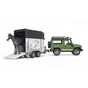 Спецтехніка Bruder Land Rover Defender з причепом та конем (02592) - зменшене зображення 1