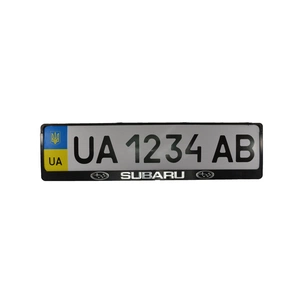 Рамка номерного знака CarLife пластик з об'ємними літерами Subaru (2шт) (24-016) зображення 1