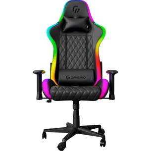 Крісло ігрове GamePro Hero RGB Black (GC-700-Black) зображення 1