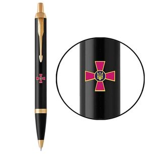 Ручка кулькова Parker IM 17 ARMY Black GT BP Емблема ЗСУ кольоровий (22032_W0010u) изображение 1