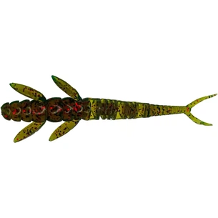 Силікон рибальський FishUP Flit 3" 019 - Motor Oil/Red (8шт/уп) (1864.14.29) зображення 1