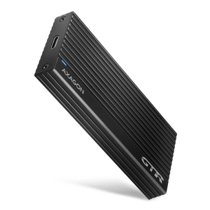 Кишеня зовнішня AXAGON USB-C 3.2 Gen 2 metal box for M.2 NVMe SSD THIN RIB (EEM2-GTR) зображення 1
