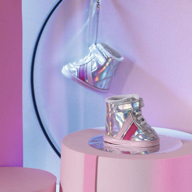 Аксесуар до ляльки Zapf Взуття для ляльки Baby Born - Cріблясті кросівки (831762) - picture 5