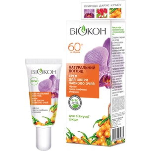 Крем для шкіри навколо очей Біокон Натуральний догляд 60+ Проти глибоких зморшок 20 мл (4820160034334) зображення 1