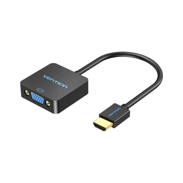 Переходник HDMI M to VGA F 1080P 60Hz 3,5mm Audio Micro USB (F) powered Vention (ACRBB) - изображение 1