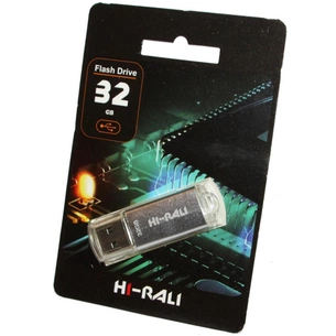 USB флеш накопичувач Hi-Rali 32GB Rocket Series Silver USB 2.0 (HI-32GBVCSL) изображение 1